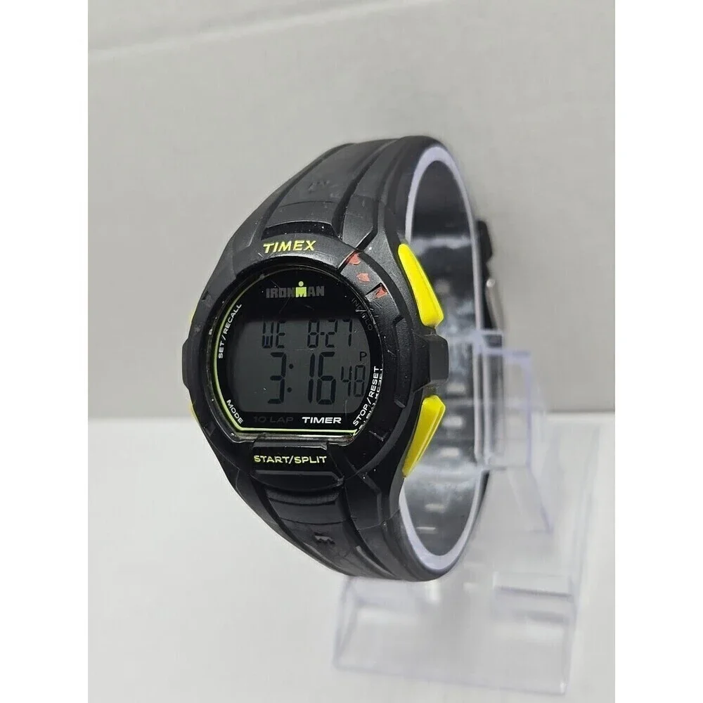 Timex Ironman Classic 10 Lap Watch 43mm Indiglo WR100M New Battery Quartz Mens